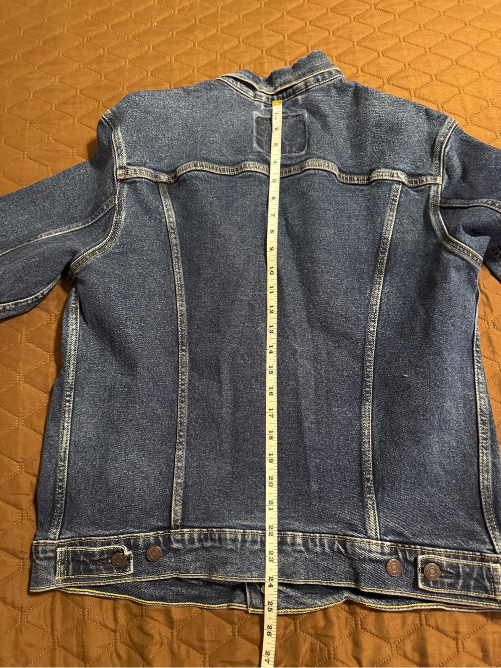 Vintage Levis Jean Jacket 80s Blue Wash Trucker Denim Adult Size L - Picture 9 of 12